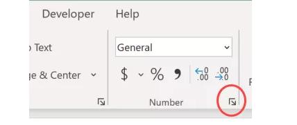 khởi chạy hộp thoại Format Cells